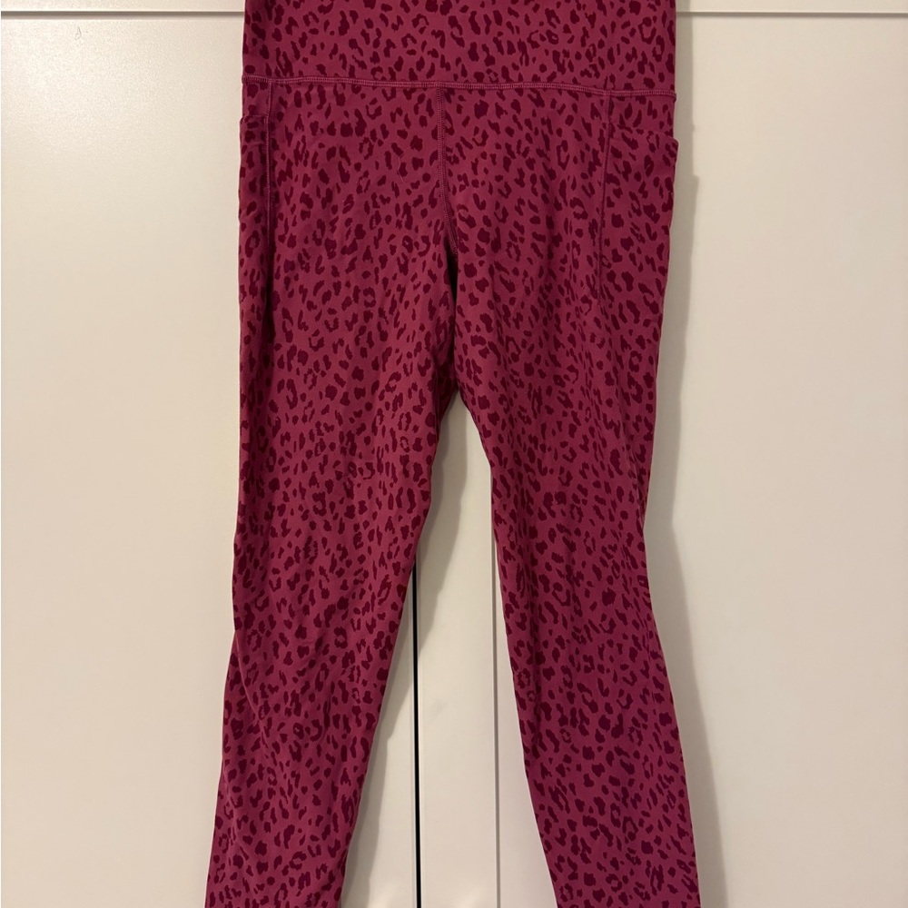 Athleta Women's Pink Leopard Leggings